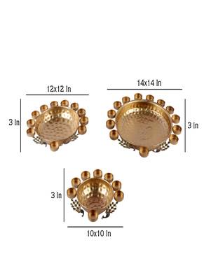 Peacock Uruli With Tealight Set of 3 1