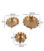 Peacock Uruli With Tealight Set of 3