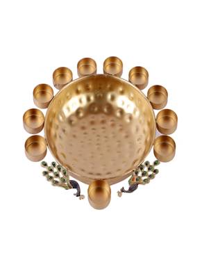 Peacock Uruli With Tealight Set of 3 4