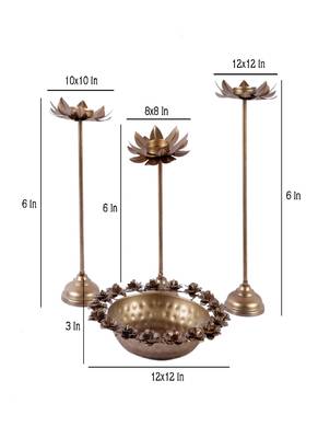Rose Urli With Detachable Set of 4 1