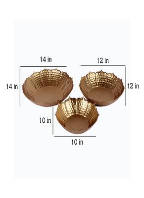 Sunflower Urli with Detachable Tealight Holder Set of 6 2
