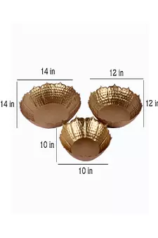 Sunflower Urli with Detachable Tealight Holder Set of 6