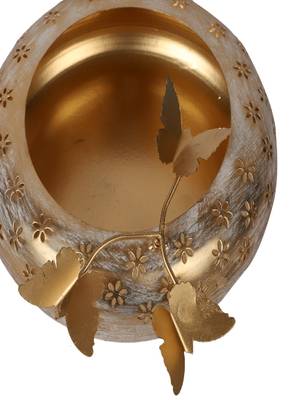 White & Gold Tyre Urli Set of 3 2