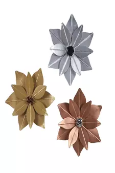 Flower Shape Wall Decor Set of 3