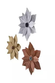 Flower Shape Wall Decor Set of 3
