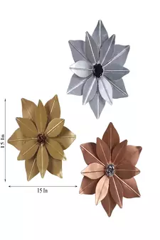 Flower Shape Wall Decor Set of 3