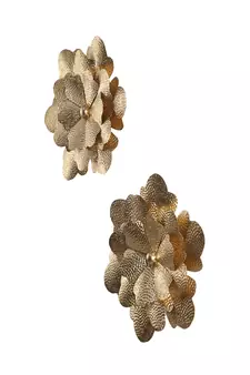 Hammered Flower Wall Decor Set of 2