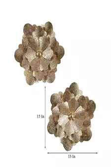 Hammered Flower Wall Decor Set of 2