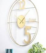 12-Three-5 Elegant Gold Wall Clock