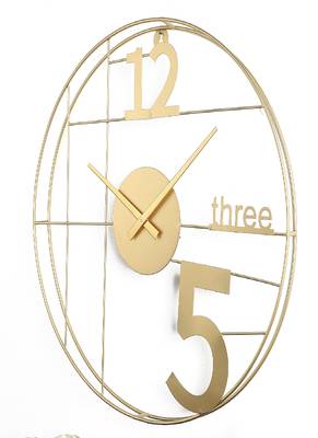 12-Three-5 Elegant Gold Wall Clock 4