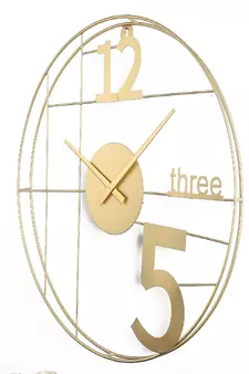 12-Three-5 Elegant Gold Wall Clock