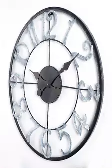 Black & Silver Numeric Wall Clock