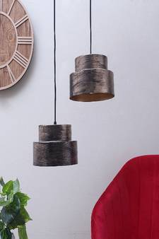 Black & Gold Hanging Lamp Set of 2