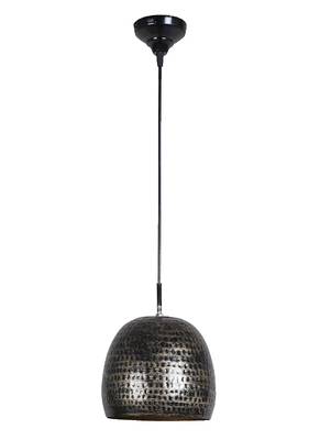 Hanging Hammered Black & Gold Single Lamp 1