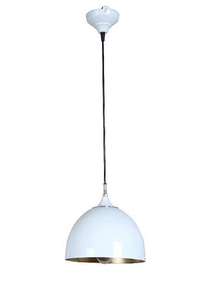 Hanging White & Gold Single Lamp 3