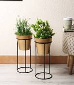 Big Pot Shape Planter with Stand Set of 2