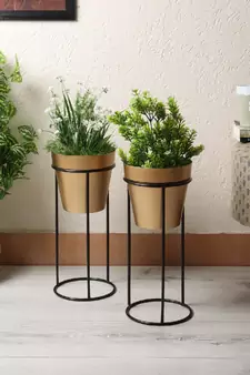 Big Pot Shape Planter with Stand Set of 2