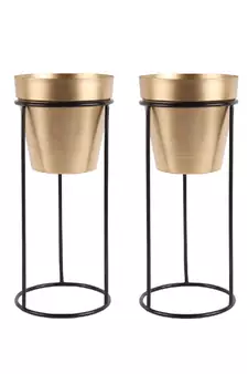 Big Pot Shape Planter with Stand Set of 2