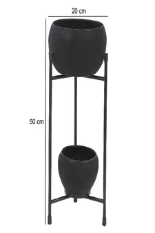 Black Double Layer Apple Planter