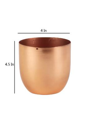 Copper Plating Table Top Planter Set of 2 3