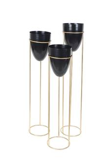 Detachble Black Capsule Floor Planter Set of 3