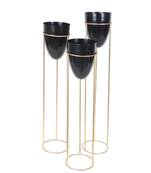 Detachble Black Capsule Floor Planter Set of 3