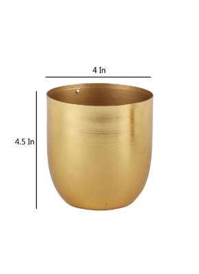 Gold Plating Table Top Planter Set of 2 3