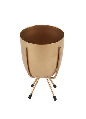 Gold Table Top Planter with Stand Set of 2 2
