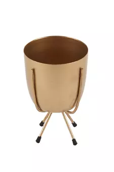 Gold Table Top Planter with Stand Set of 2