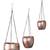 Hanging Copper Hammered Apple Planter Set of 3