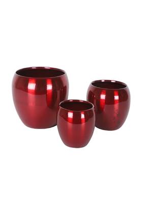 Red Apple Planter Set of 3 1