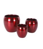 Red Apple Planter Set of 3