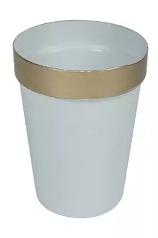 White & Gold Pot Planter Set of 5
