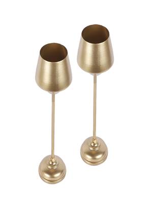 Wine SHape Planter with Stand Set of 2 2