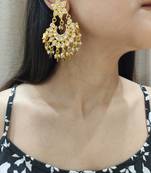 Nigaar Kundan Chandbali Earrings