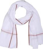 ROLIMOLI Cotton White Gamcha Bath Towel for Men/Women Angocha set of 1