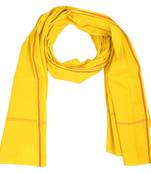 ROLIMOLI Yellow Cotton Gamcha Pack of 1 for men bath Hand Face towel 
