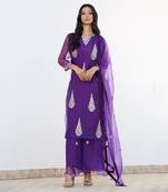 Purple Sharara Set 