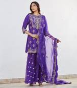 Purple Sharara Set 