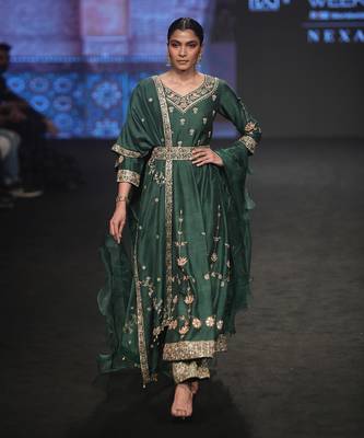 Green Anarkali Set 2