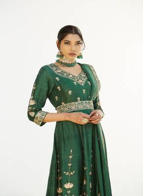 Green Anarkali Set 3