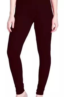  Lyra Deep Marron Free Size Churidar Leggings