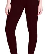  Lyra Deep Marron Free Size Churidar Leggings