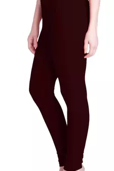  Lyra Deep Marron Free Size Churidar Leggings