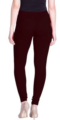  Lyra Deep Marron Free Size Churidar Leggings 4