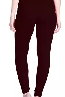 Lyra Deep Marron Free Size Churidar Leggings