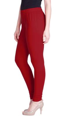  Lyra Red Free Size Churidar Leggings 3