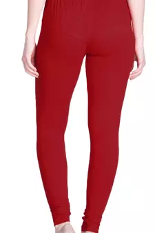  Lyra Red Free Size Churidar Leggings