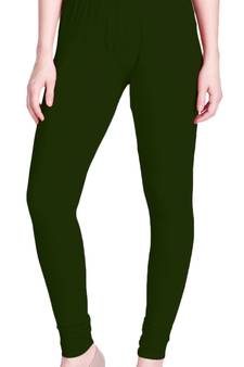  Lyra bottle green Free Size Churidar Leggings