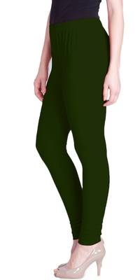  Lyra bottle green Free Size Churidar Leggings 3